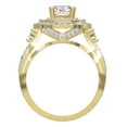 thumbnail image 3 of Dazzlingrock Collection IGI CERTIFIED Round Lab Grown White Diamond Crisscross Split Shank Engagement Ring for Women (2.05 ctw, Color H-I, Clarity SI2) in 14K Yellow Gold, Size 9.5, 3 of 6