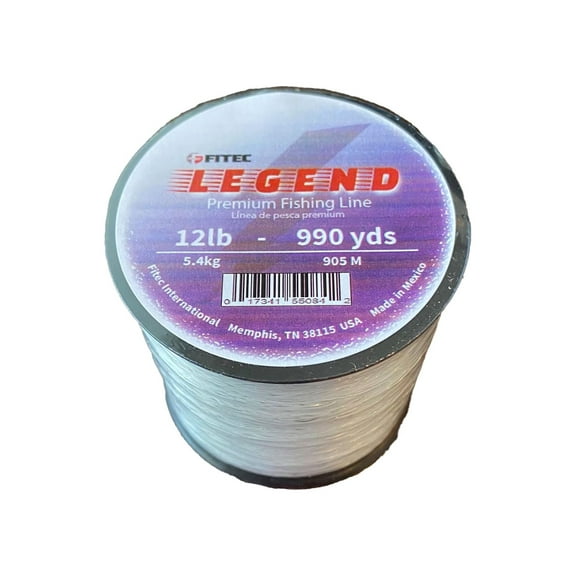 Legend 12 lb. Monofilament Premium Fishing Line, Clear, 990 yd.