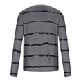 thumbnail image 4 of Penkiiy T Shirts for Men Casual Shorts Sleeves Round Neck Pullover Striped Printing Sports Fitness Blouse Plus Size Tops S Gray, 4 of 5