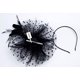 thumbnail image 5 of Sombrero tocado para mujer, diadema para fiesta de té, Kentucky Derby, boda, flor, cóctel, plumas de malla kaili Sencillez, 5 of 5