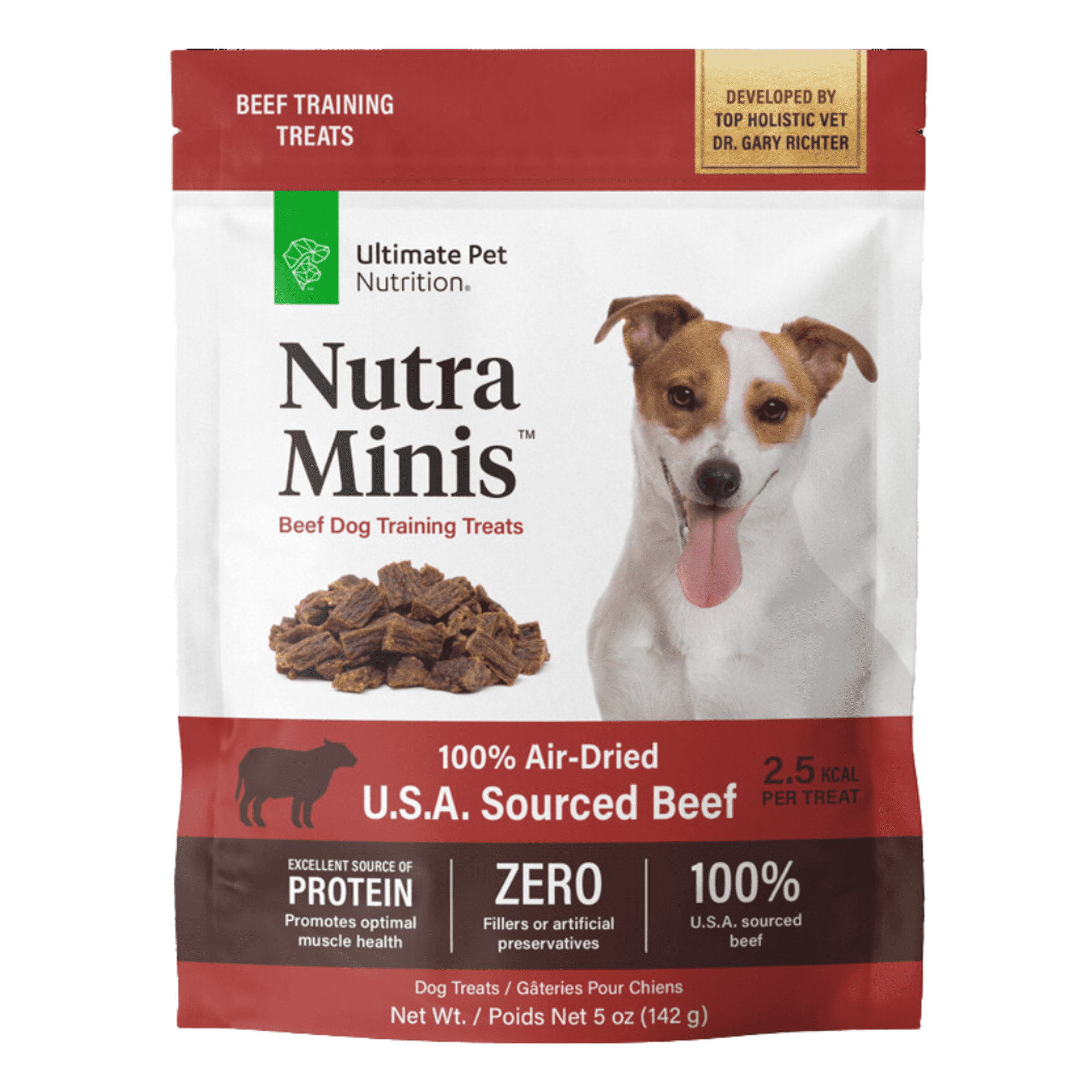 Ultimate Pet Nutrition Nutra Minis Air Dried Beef Training Treats for Dogs