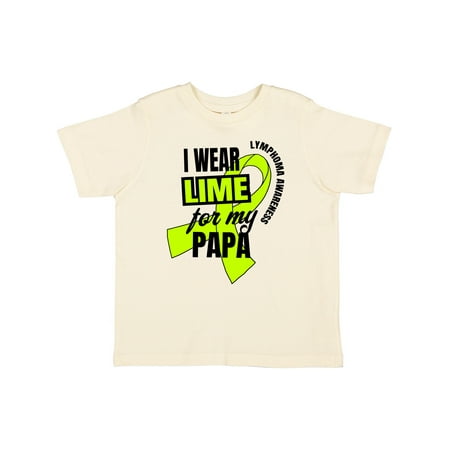 

Inktastic I Wear Lime for My Papa Lymphoma Awareness Gift Toddler Boy or Toddler Girl T-Shirt