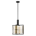 thumbnail image 2 of Hayward 3-Light Pendant in Matte Black with Warm Brass Accents, 2 of 6