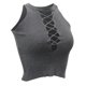 thumbnail image 1 of Sin Mangas de de Tiras de s Mujeres Ata para Arriba de Punto Acanado - gris, L Sunnimix blusas sin mangas, 1 of 8