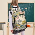 thumbnail image 7 of FORMRS Unisex School Backpack 17" Student Travel Bag with Laptop Compartment, Pink Floral Wave, 7 of 7