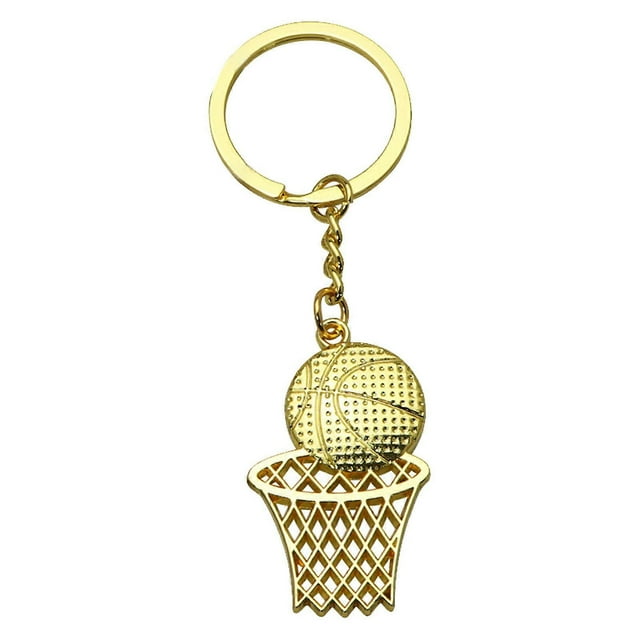 Basketball Keychain Anti-rust Basketball Key Chain Creative Three-dimensional Sports Key Rings Souvenir Car Hangable