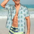 thumbnail image 5 of Picia Sea Turtle Gentle Cotton Regular Fit Short Sleeve Casual Hawaiian Shirt for Men-Small, 5 of 9