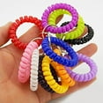 thumbnail image 4 of Naierhg 6Pcs Coil Stretchable Wristband Spiral Keychain Key Ring for Gym Pool, 4 of 7