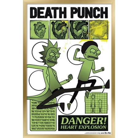 Rick And Morty: Season 9 (2026) - Death Punch Wall Poster, 22.375" x 34" Framed