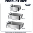 thumbnail image 2 of ® Juego de 3 Contenedores para Alimentos de Acero Inoxidable con Tapas Herméticas, Recipientes de Cocina para Refrigerador y Horno, Almacenamiento a Prueba de Fugas (650/1100/1700ml), 2 of 4