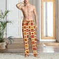 thumbnail image 2 of Sikiie Pumpkin Plaid Pajama Pants Men, PJ Bottoms, Sleep & Lounge Pants-X-Large, 2 of 6