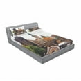 thumbnail image 3 of Ambesonne Scenery Fitted Sheet & Pillow Sham Set, Calm Nature Landscape, Twin, Multicolor, 3 of 3