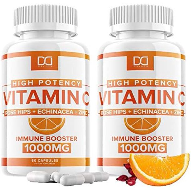 Vitamin C Capsules With Zinc Rose Hips And Echinacea (120 Count