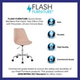 thumbnail image 4 of Emma + Oliver Mid-Back Pink Fabric Pneumatic Lift Task Office Chair with Chrome Base, 4 of 13