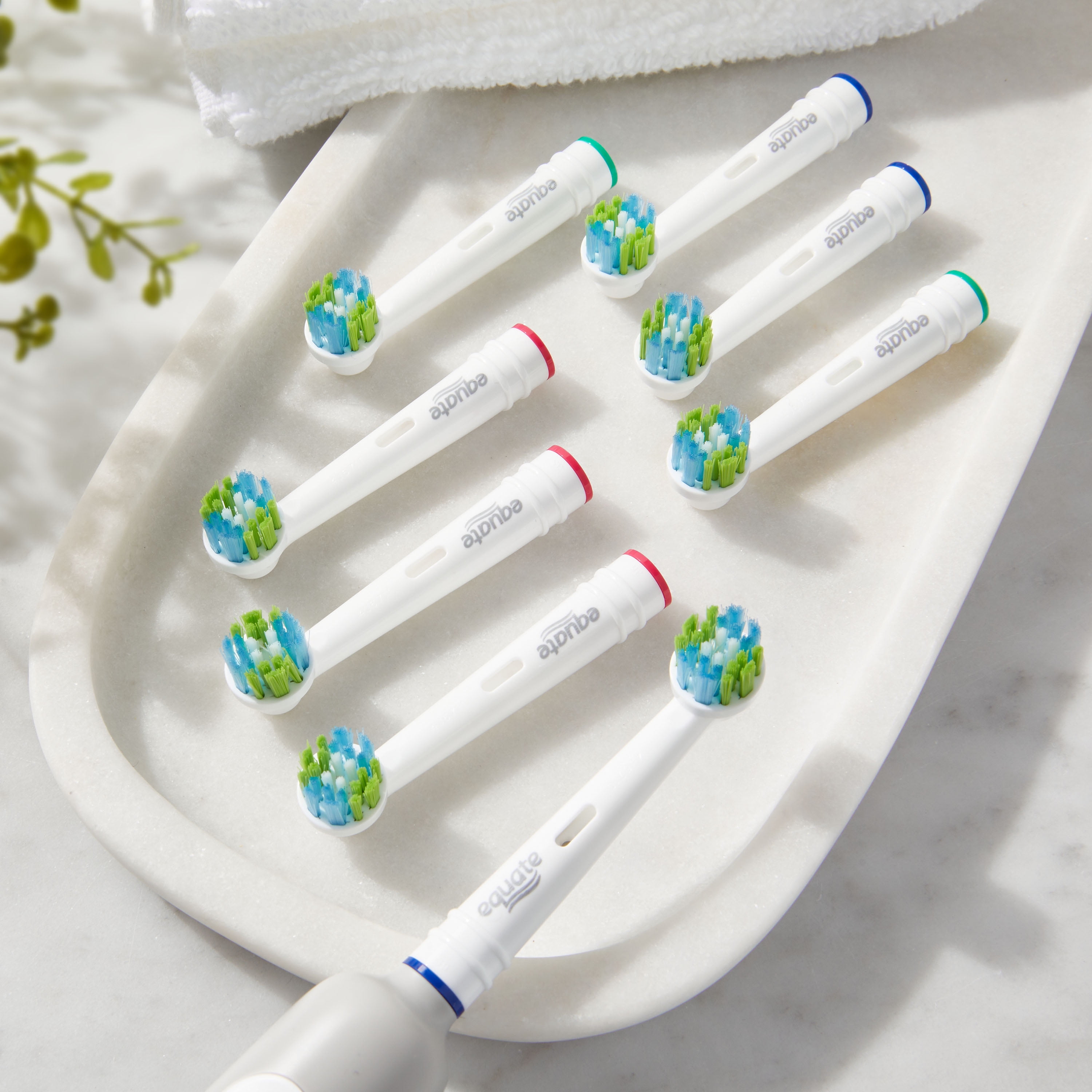 Equate Easy Flex Total Power Electric Toothbrush Replacement Heads, 8 Count