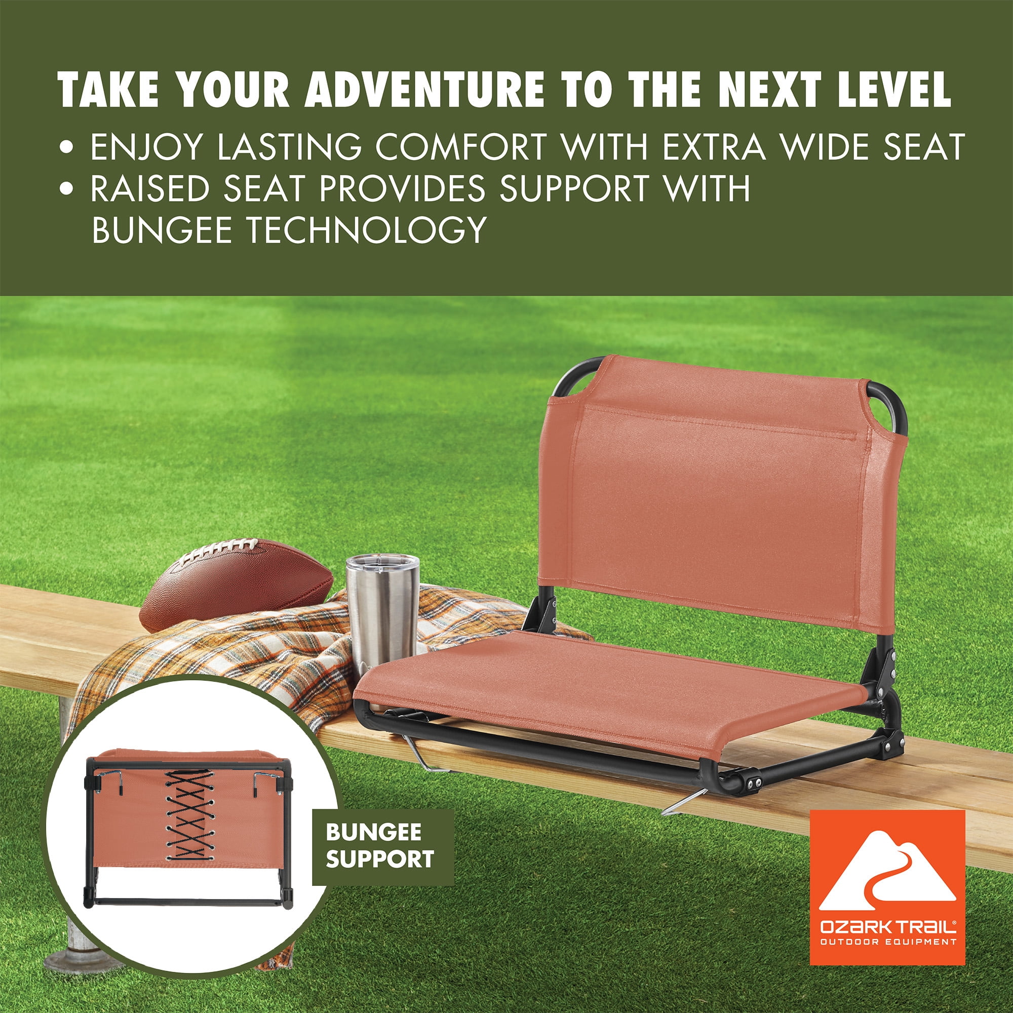 Ozark Trail Stadium Seat, Orange Crush