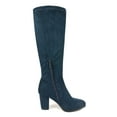 thumbnail image 3 of Dream Pairs Women Suede/Pu Classic Chunky Heel Platform Knee High And Up Boots Midleg Dark/Blue Size 6.5, 3 of 6