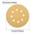 thumbnail image 2 of Uxcell 120 Grits 8-Holes Sanding Discs Hook and Loop Wet Dry Sandpaper Sander Aluminum Yellow 15pcs, 2 of 5
