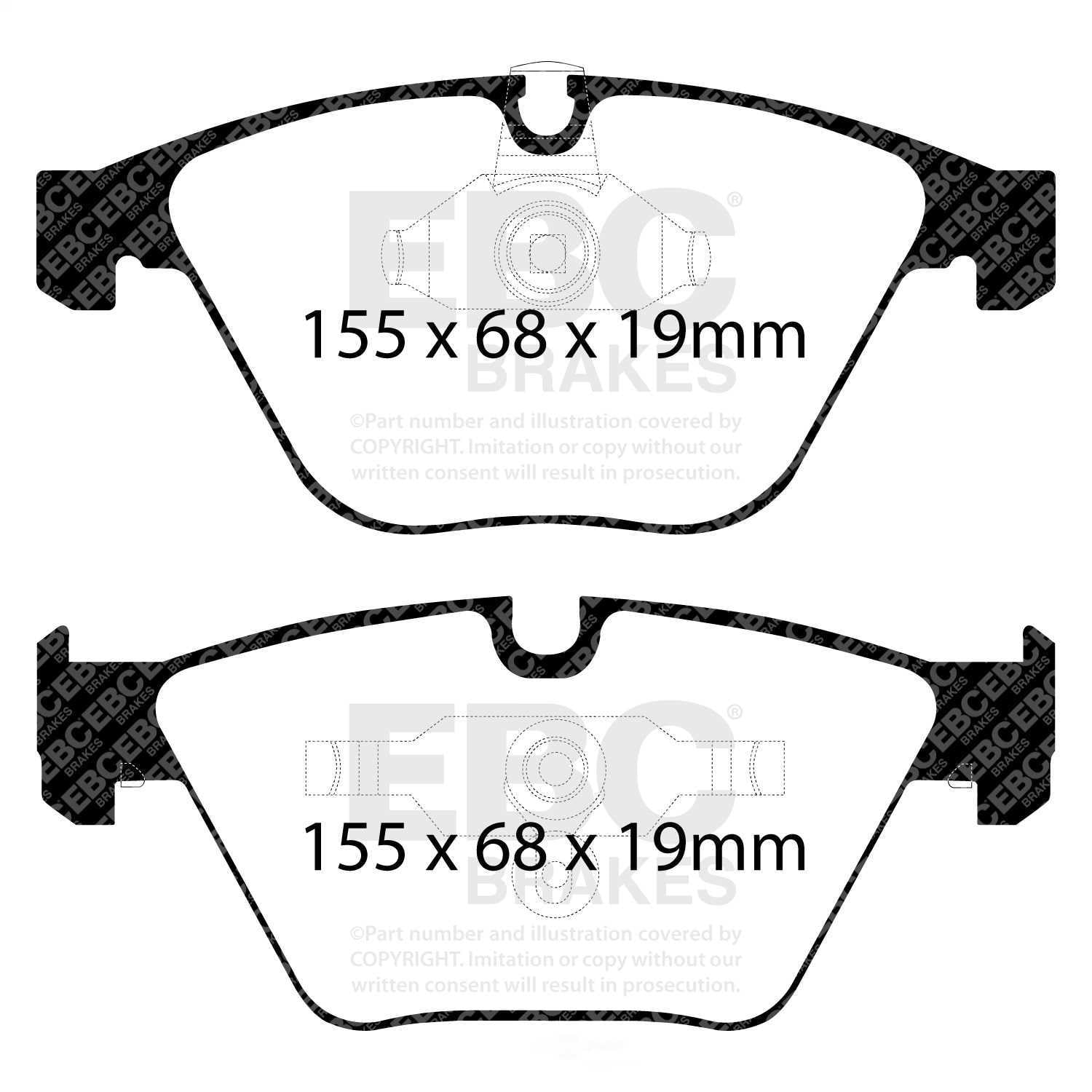 EBC Brakes Bluestuff NDX Trackday Brake Pad Set Fits select: 2008-2010 BMW 528, 2004-2007 BMW 530