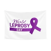 World Leprosy Day Tapestry Banner Backdrop Flag Party Photography Background Wall Decor One Size