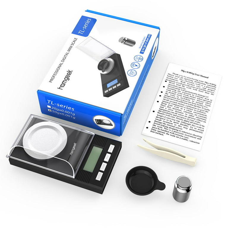 Uniweigh High Precision Digital Milligram Scale [.001 x 50 grams] +  Calibration Weight – $14.66, near best price + free prime ship