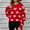 Red, variant on Itsame Loose Sweater for Womens Long Sleeve Pullover Sweaters Crew Neck Printed Sweatertop White Size S