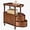 Caramel Brown, variant on Hanyu Narrow End Side Table with 2 Storage Drawers and Open Shelf, Retro Vintage Slim Sofa Beside Table, Solid Wood 11.4"W Telephone Table for Living Room, Small Corner, No-Tools Assembly ,White