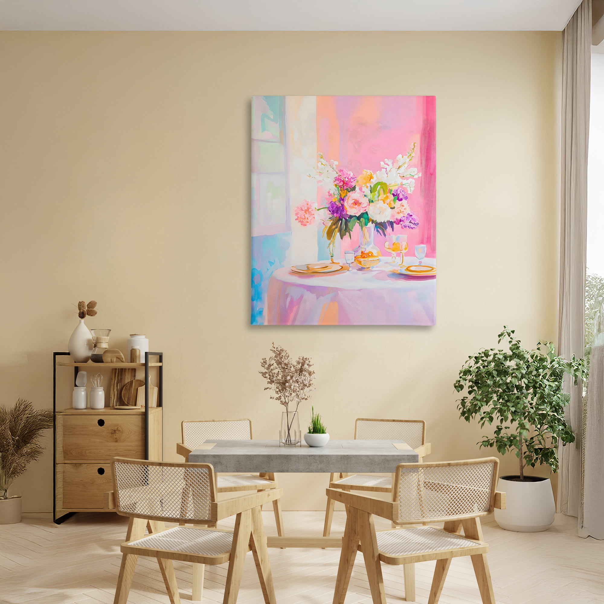 Stupell Industries Pink Brunch with Romantic Bouquet Canvas Wall Art, design by The Prints Vibe