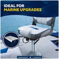 thumbnail image 6 of Five Oceans Adjustable Boat Seat Pedestal and Slide Set, Marine-Grade Aluminum with Swivel, Height Adjustment 19" to 25" & Locking Slide Mechanism - FO4476-4478-KIT, 6 of 8
