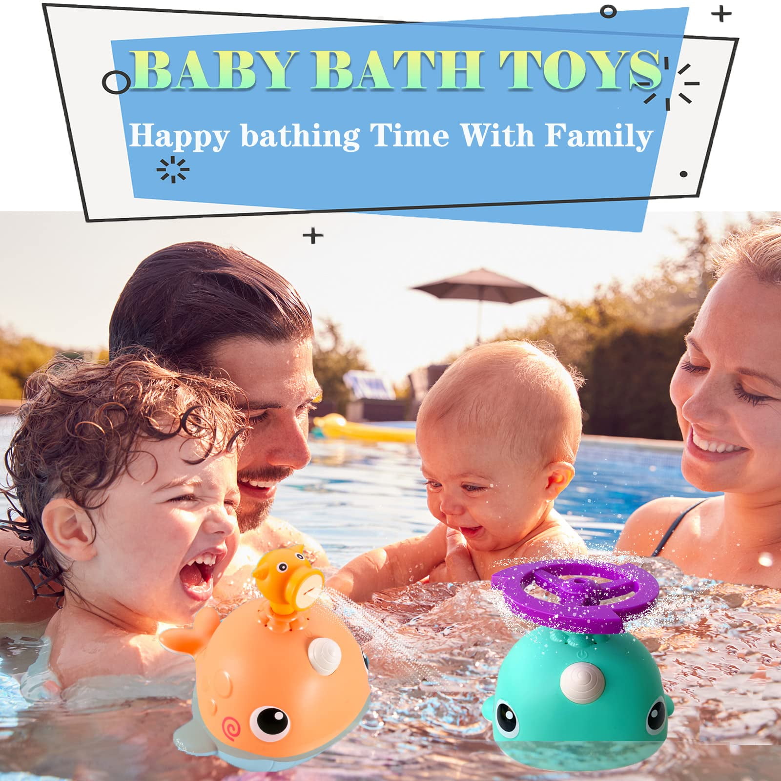 Bath Toys For Toddlers 1-3, Bathtub Toys For Kids Age 2-4, Toddler Bath  Toys Contains 4 Stackable Cups And 2 Boats And 2 Whale Shaped Spoons, Best  Sho