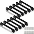 thumbnail image 1 of Tirador de cocina, tiradores de gabinete para puertas, cajones, armarios (con tornillos) 128 mm 10 piezas negro - DKSFJKL, 1 of 5