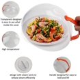 thumbnail image 2 of Cubierta para salpicaduras de microondas, cubierta para microondas para alimentos sin BPA, tapa protectora para placa de microondas con rejillas de ventilación para mantener (naranja-1 paque, 2 of 5
