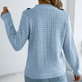 thumbnail image 5 of ClodeEU Women‘s Round Neck Knit Sweater,Knit Pullover Sweaters ,Fall Fashion Dressy Casual Basic Clothes Light Blue,Womens Plus S, 5 of 8