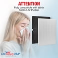 thumbnail image 2 of 116130 HEPA Filter H Replacement Compatible with Winix 5500-2, AM80, 5510, 5520 Air Purifiers -True HEPA + Activated Carbon Filter by LifeSupplyUSA (2-Pack), 2 of 5