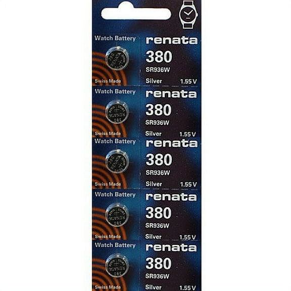 380 Watch battery - Strip of 5 Batteries