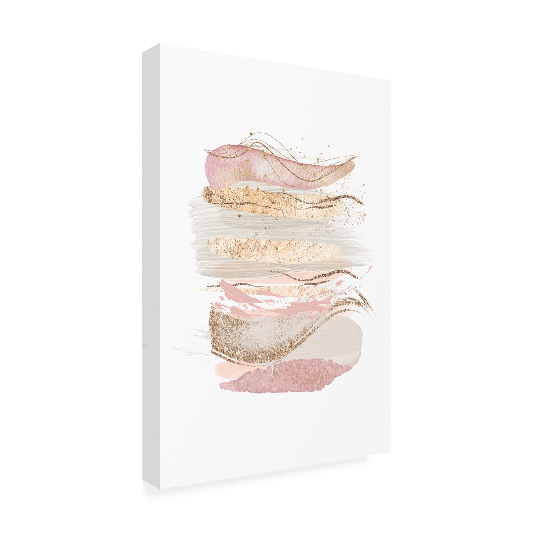 Trademark Fine Art Sally Ann Moss Mystical Pink Abstract 1 Canvas Wall Art