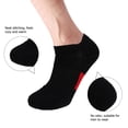thumbnail image 3 of KONTONTY 3 Pairs Black Men's Ankle Boat Socks Moisture Wicking Stretch Comfortable Casual Socks, 3 of 8