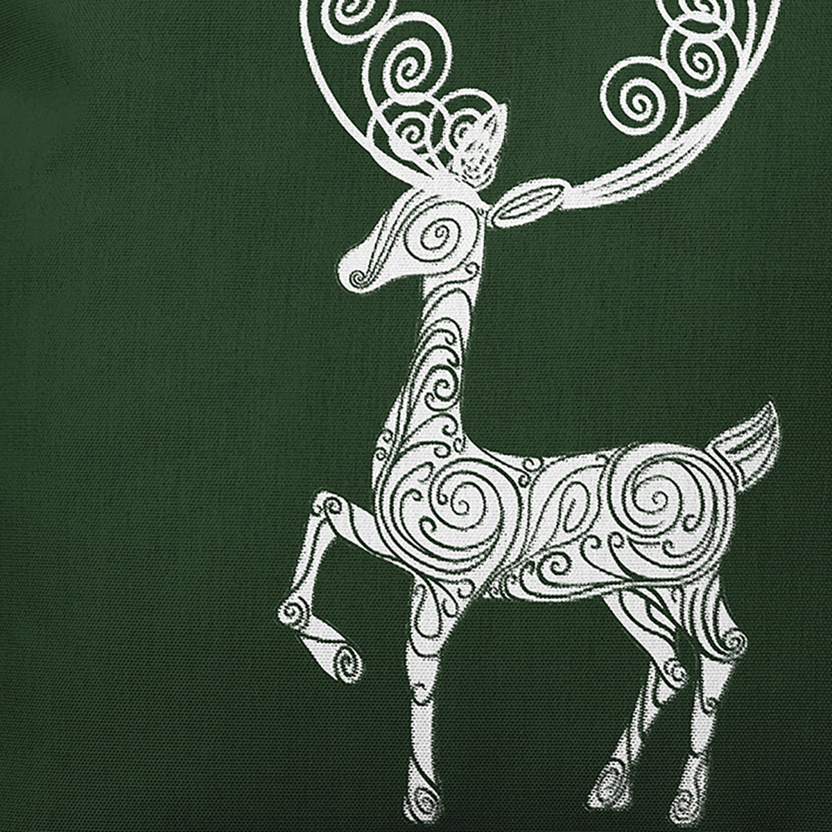 16" x 16" Simply Daisy Fancy Holiday Reindeer Polyester Accent Pillow, Green (1 Count)