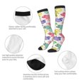thumbnail image 3 of Yiaed Cute Chameleons Print Great elasticity Adult Stockings Sports socks for Men and Women, 3 of 6