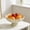 White, variant on Luxury Tall-Legged Fruit Bowl – Shatter-Proof PET Serving Tray with Gold Rim, Modern Snack & Candy Dish for Coffee Table & Kitchen Decor,Clear