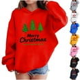 thumbnail image 5 of Atogsazn Kids Girls Christmas Hoodies Casual Oversized Fleece Long Sleeve Pullover Sweatshirt Fall Winter Tops Clothes 01-Blue 4-5 Years Fashion, 5 of 5