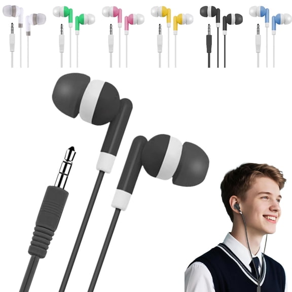 Colorful Noise Cancelling Headphones Wireless and Wired 3.5mm In Ear Earbuds for Mobile and Tablet