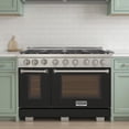 thumbnail image 4 of Professional 48-in Propane Gas Range in Black with True Simmer Burners, 4 of 14