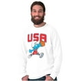 thumbnail image 4 of The Smurfs Basketball Player Team USA Men's Long Sleeve Tee T Shirt Brisco Brands S, 4 of 5