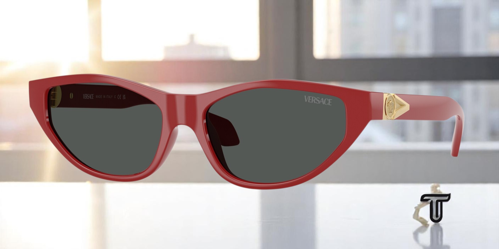 Versace 4479 U 148/80 Clear Dark Blue Grey Square Women Sunglasses Versace 4479U Sunglasses main image 2