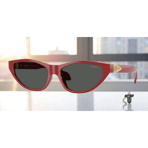 VERSACE VE4491U 538887 Red Dark Grey 55 mm Women's Sunglasses