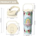 thumbnail image 4 of 30 Oz Tumbler Give the Teacher Light Blue Flowers Tumbler with Lid and Straw, Birthday Gift Cup for Friend Women Men Coffee Travel Mug Thanksgiving Day Halloween Christmas Gift Water Bottle, 4 of 7
