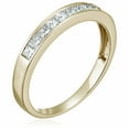 thumbnail image 2 of Vir Jewels 1/2 CTTW Princess Cut Diamond Wedding Band 14K Yellow Gold Channel Set Size 8 Female Adult, 2 of 6