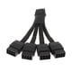 thumbnail image 4 of Cable de 16 pines (12 + 4) 12Vhpwr de 10cm con funda negra, accesorios portátiles duraderos, Cable de alimentación PCIe 5,0 GPU para Cable de, 4 of 8