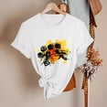 thumbnail image 2 of Aayomet Shirts For Women Women's Letter Graphic Tee Short Sleeve Tie Dye Crop Tops Summer Casual T Shirt,White S, 2 of 4